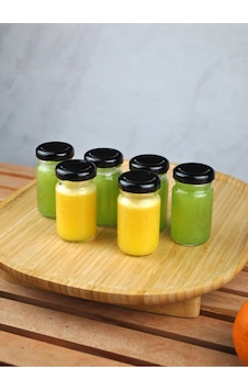 6 Adet Şeffaf Cam Shot Detoks Şişesi 67 Ml Sızdırmaz Siyah Metal Kapaklı Mini Kavanoz 6 Adet Şeffaf Cam Shot Detoks Şişesi 67 Ml Sızdırmaz Siyah Metal Kapaklı Mini Kavanoz