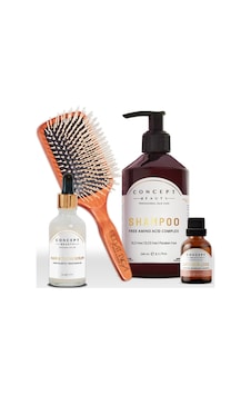 Concept Beauty Dökülme Karşıtı Şampuan 240 ML + Hair Loss Shot 20 ML + Hair Activating Serum 50 ML + Saç Fırçası