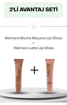 Wemara Mocha Mousse Lip Gloss + Wemara Latte Lip Gloss 0 Wemara Mocha Mousse Lip Gloss + Wemara Latte Lip Gloss 0