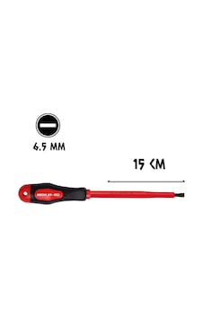 Cer-pa Norm Prosoft İzoleli Tornavida Mıknatıslı Düz Uçlu 6.5 - 15 Cm.