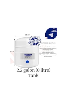 Su Arıtma Tankı 8lt Tüm Cihazlara Uyumlu, Nsf Onaylı, Paslanmaz Ç Su Arıtma Tankı 8lt Tüm Cihazlara Uyumlu, Nsf Onaylı, Paslanmaz Ç