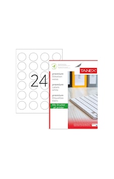 Tanex Premium 40 Mm. Yuvarlak A4 Lazer Etiket 100 Lü Tw-2140 Tanex Premium 40 Mm. Yuvarlak A4 Lazer Etiket 100 Lü Tw-2140