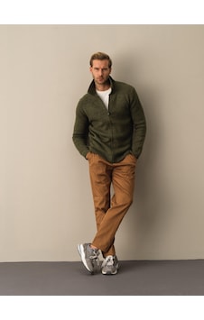 Xint Haki Regular Fit Polo Yaka Hırka 801716 Xint Haki Regular Fit Polo Yaka Hırka 801716