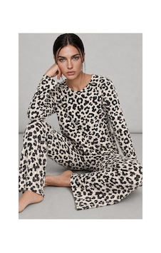 Fit Women Kadın Desenli Nefes Alan Leopar Pijama Takımı 4693 Siyah Fit Women Kadın Desenli Nefes Alan Leopar Pijama Takımı 4693 Siyah