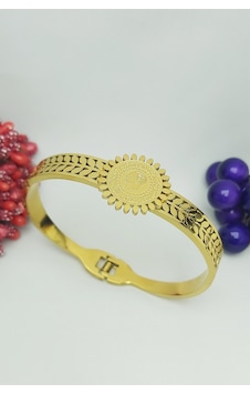 Altın Kaplama Çeyrek Çelik Kelepçe 19,5cm Gold Altın Kaplama Çeyrek Çelik Kelepçe 19,5cm Gold