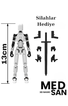 Robot 13 Dummy Beyaz Siyah Tüm Eklemleri Hareketli Aksiyon Figürü Oyuncak 0 Robot 13 Dummy Beyaz Siyah Tüm Eklemleri Hareketli Aksiyon Figürü Oyuncak 0