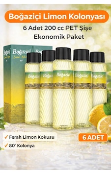Boğaziçi Limon Kolonyası 200 Cc Pet Şişe 6 Adet 80 Ferahlatıcı Limon Kokulu Kolonya Ekonomik Paket Boğaziçi Limon Kolonyası 200 Cc Pet Şişe 6 Adet 80 Ferahlatıcı Limon Kokulu Kolonya Ekonomik Paket