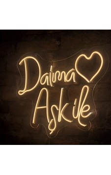 Daima Aşk İle Yazılı Neon Led Aydınlatma