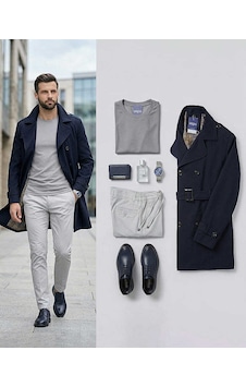 Bys Beystil Erkek Gri Slim Fit Bisiklet Yaka T-şhirt 253455