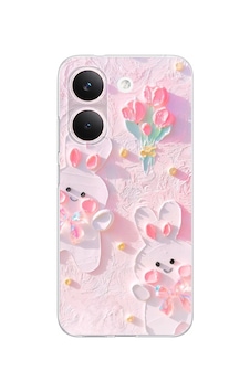 Poco X8 Pro Uyumlu Sevimli Tavşanlar Baskılı Silikon Kılıf Renkli Poco X8 Pro Uyumlu Sevimli Tavşanlar Baskılı Silikon Kılıf Renkli