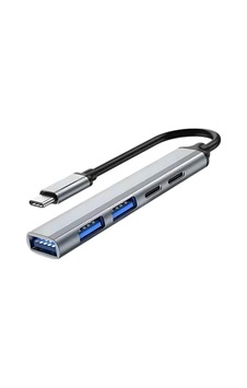 Coofbe Akım Korumalı 5in1 Type-c To Usb Çevirici Çoğaltıcı Usb3.0 Usb2.0 2xpd Hub Type-c Çoğaltıcı Sku: Mır8690010636447