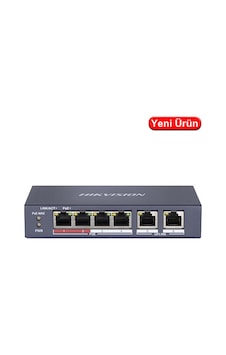 Hıkvısıon Ds-3e0106p-e/m 4 Port 4x10/100 Poe 2x100m Uplınk Port Poe Yönetilemez Swıtch 35w