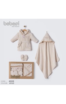 Bebessi %100 Pamuk Otantik Desenli Bornoz Set Bej Bbs.4252.bej 0 - 3 Ay Bebessi %100 Pamuk Otantik Desenli Bornoz Set Bej Bbs.4252.bej 0 - 3 Ay