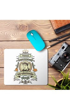Kemal Sunal Parka Gidecekmiş İki Gözümün Çiçeği Baskılı Mousepad Mouse Pad
