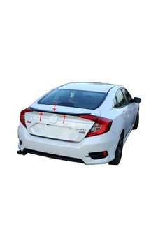 Honda Civic 10 Spoiler Bagaj Gt Md:2 Fiber 2016 ve Sonrası