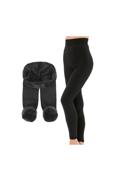 Moda Orsima Kadın Siyah Termal Kışlık Içi Peluş Taytsiyahlstd Siyah