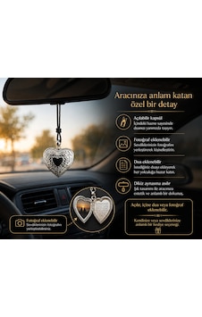Kalp Madalyon Figürlü Dikiz Aynası Araba Süsü Açılabilir Hatıra Madalyon Araç Aksesuar Kalp Madalyon Figürlü Dikiz Aynası Araba Süsü Açılabilir Hatıra Madalyon Araç Aksesuar