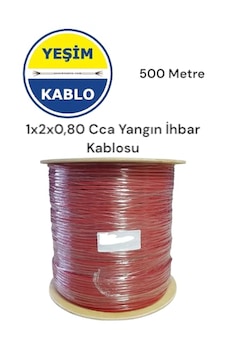 Yeşim Kablo 1 Çift Yangın Kablosu 1x2x0.80 Cca 500 Metre Yeşim Kablo 1 Çift Yangın Kablosu 1x2x0.80 Cca 500 Metre
