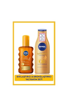 Nivea Yoğun Bronzlaştırıcı Güneş Spreyi 200 ML + Q10 Sıkılaştırıcı Vücut Losyonu 200 ML Nivea Yoğun Bronzlaştırıcı Güneş Spreyi 200 ML + Q10 Sıkılaştırıcı Vücut Losyonu 200 ML