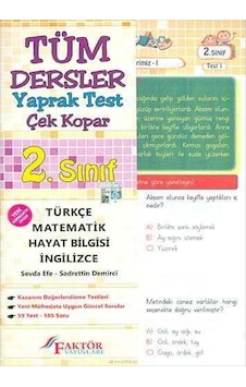 2.Sınıf Tüm Dersler Yaprak Test - Faktör Yayınları 2.Sınıf Tüm Dersler Yaprak Test - Faktör Yayınları