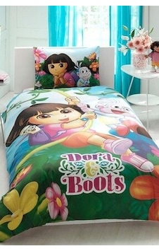 Taç Lisanslı Ranforce Nevresim Takımı Dora And Boots Taç Lisanslı Ranforce Nevresim Takımı Dora And Boots