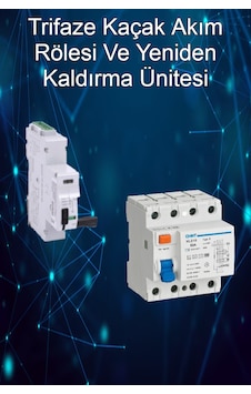 Trifaze Kaçak Akım Koruma Rölesi Ve Yeniden Kurma Ünitesi