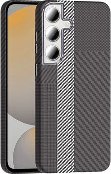 Galaxy Uyumlu S24 Fe Kılıf M-safe Şarj Özellikli Karbon Fiber Görünümlü Zore Gros Kapak Gri-siyah Galaxy Uyumlu S24 Fe Kılıf M-safe Şarj Özellikli Karbon Fiber Görünümlü Zore Gros Kapak Gri-siyah