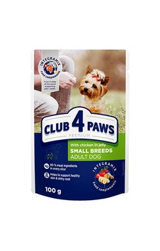 Club4paws - 767 - Tavuklu Pouch Küçük Irk Yetışkın Köpek Jöle 100 Gr X - Csmo-tex - 6 Adet Club4paws - 767 - Tavuklu Pouch Küçük Irk Yetışkın Köpek Jöle 100 Gr X - Csmo-tex - 6 Adet