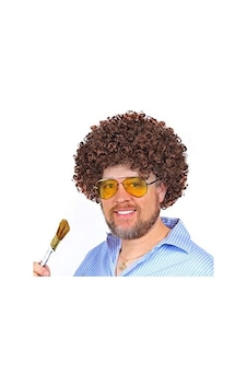 Bob Ross Bonus Peruk Kahverengi