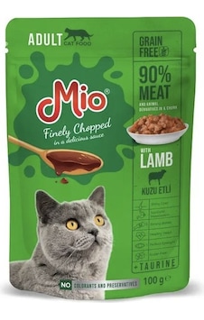 Mio Pouch Kuzu Etli Yetişkin Kedi Maması 100 G Mio Pouch Kuzu Etli Yetişkin Kedi Maması 100 G