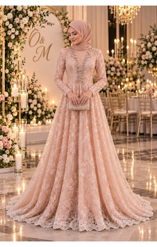 Gül&can Butik Tesettür Abiye Zarif Ve Narin Pembe Gül&can Butik Tesettür Abiye Zarif Ve Narin Pembe