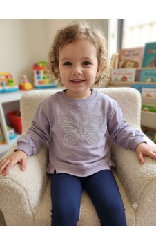 Babydoll Sweatshirt Divo-klbk Mor Babydoll Sweatshirt Divo-klbk Mor