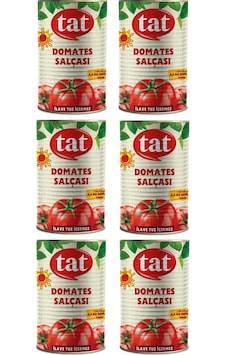 Tat Domates Salçası 4300 Gr 6'lı Paket Tat Domates Salçası 4300 Gr 6'lı Paket