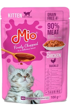 Mio Yavru Kedi Yaş Mama Tavuk Etli 100 Gr