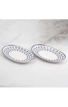 Güral Elıps 2 Parça 25 Cm Bone Kayık Tabak - 1614 Güral Elıps 2 Parça 25 Cm Bone Kayık Tabak - 1614