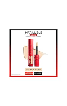L'Oréal Paris Skin Ink Gün Boyu Kapatıcı Fondöten 100 Sıcak Alt Ton L'Oréal Paris Skin Ink Gün Boyu Kapatıcı Fondöten 100 Sıcak Alt Ton
