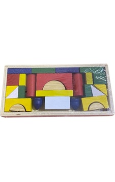 27 Parça Renkli Ahşap Domino 0172 27 Parça Renkli Ahşap Domino 0172