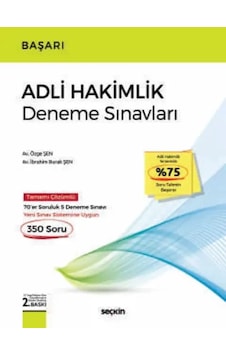 Başarı Adli Hakimlik Deneme Sınavları Av. Özge Şen,av. İbrahim Burak Şen