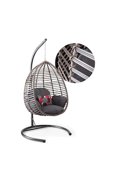 Capri Swing Gümbet Tekli Rattan Bahçe Salıncağı Balkon Salıncağı 001