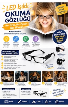Led Işıklı Camsız Kitap Okuma Gözlüğü Pratik Kitap Lambası, Gece Okuma Işığı, Okuma Gözlüğü Siyah Led Işıklı Camsız Kitap Okuma Gözlüğü Pratik Kitap Lambası, Gece Okuma Işığı, Okuma Gözlüğü Siyah