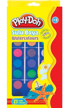 Play Doh 21 Renk Sulu Boya Seti - 2 Resim Fırçası Play Doh 21 Renk Sulu Boya Seti - 2 Resim Fırçası