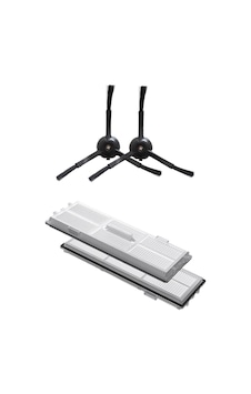 Roborock S8 Sonic Uyumlu 2 Adet Hepa Filtre 2 Adet Siyah Yan Fırça Roborock S8 Sonic Uyumlu 2 Adet Hepa Filtre 2 Adet Siyah Yan Fırça