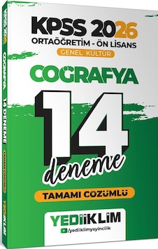 Yediiklim 2026 Kpss Ortaöğretim Ön Lisans Genel Kültür Coğrafya Tamamı Çözümlü 14 Deneme Yediiklim 2026 Kpss Ortaöğretim Ön Lisans Genel Kültür Coğrafya Tamamı Çözümlü 14 Deneme