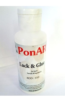 Ponart Lack&Glue Su Bazlı Şeffaf Vernik ve Yapıştırıcı 100 ML