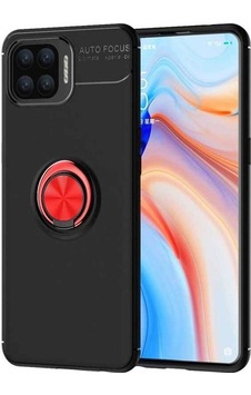 Oppo Reno A73 Kılıf Zore Ravel Silikon Kapak Siyah-Kırmızı Oppo Reno A73 Kılıf Zore Ravel Silikon Kapak Siyah-Kırmızı