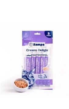 Zampa Creamy Delight Tuna Balıklı & Krill Kedi Krema Ödül Maması 80 G Zampa Creamy Delight Tuna Balıklı & Krill Kedi Krema Ödül Maması 80 G