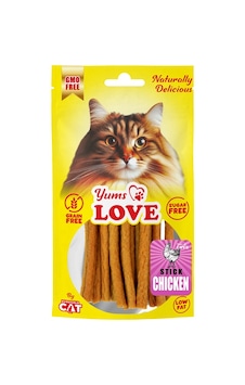 Yums - 648 - Love Kedi Ödülü Çubuk Tavuklu 10 Cm - Spt-gld - 50 Gr