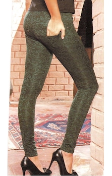 Mad Women Lingerie Mad Women 682 - Kadın %60 Pamuklu Cotton Arka Cepli & Ekstra Dayanıklı Uzun Tayt - Yeşil YESIL