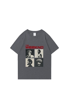 Flood Of Style Saat Sonra Hafta İçi Albüm Grafik T Shirt Erkek Kadın Vintage Hip Hop Streetwear Boy Kısa Kol Gri Flood Of Style Saat Sonra Hafta İçi Albüm Grafik T Shirt Erkek Kadın Vintage Hip Hop Streetwear Boy Kısa Kol Gri
