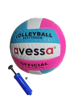 Avessa Vlm-700 Makina Dikişli Voleybol Topu No:5 + Top Pompası Açık Mavi - Pembe Avessa Vlm-700 Makina Dikişli Voleybol Topu No:5 + Top Pompası Açık Mavi - Pembe